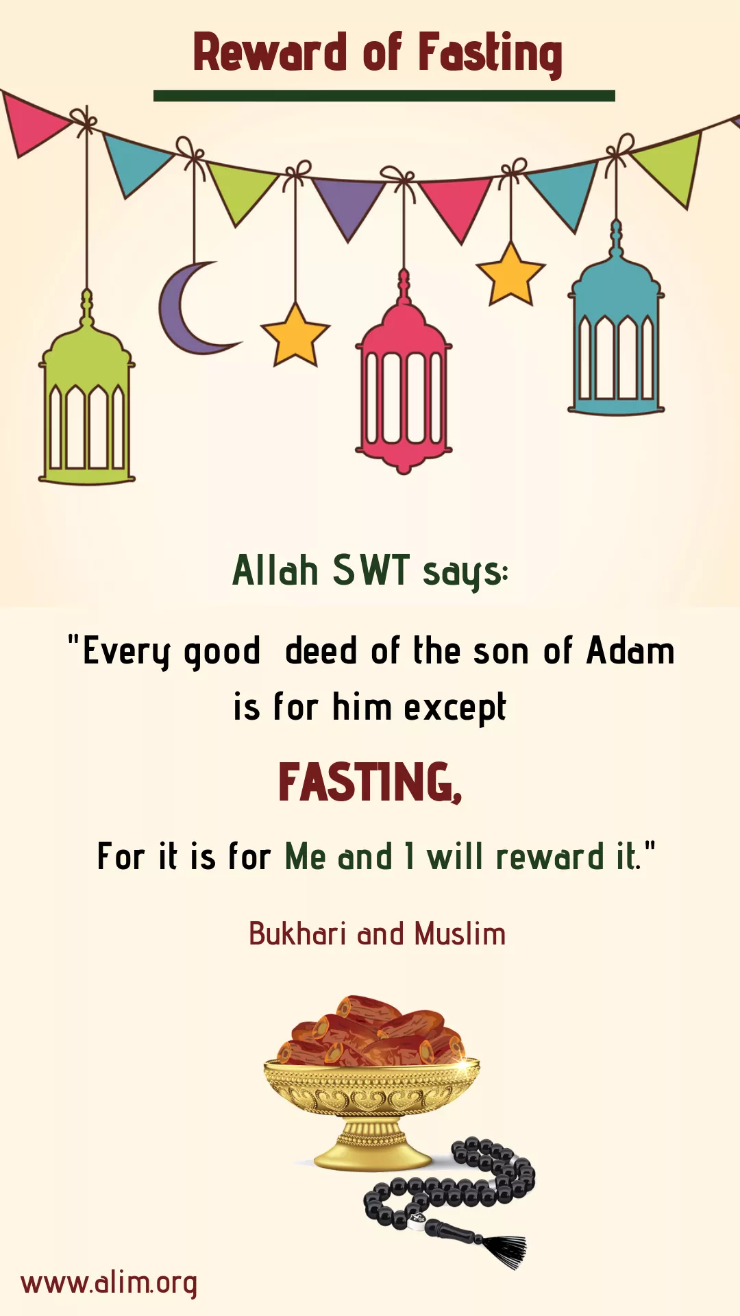 Reward of Fasting